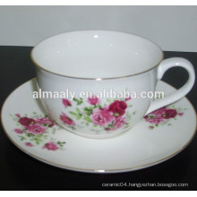 220cc ceramic tea cup saucer